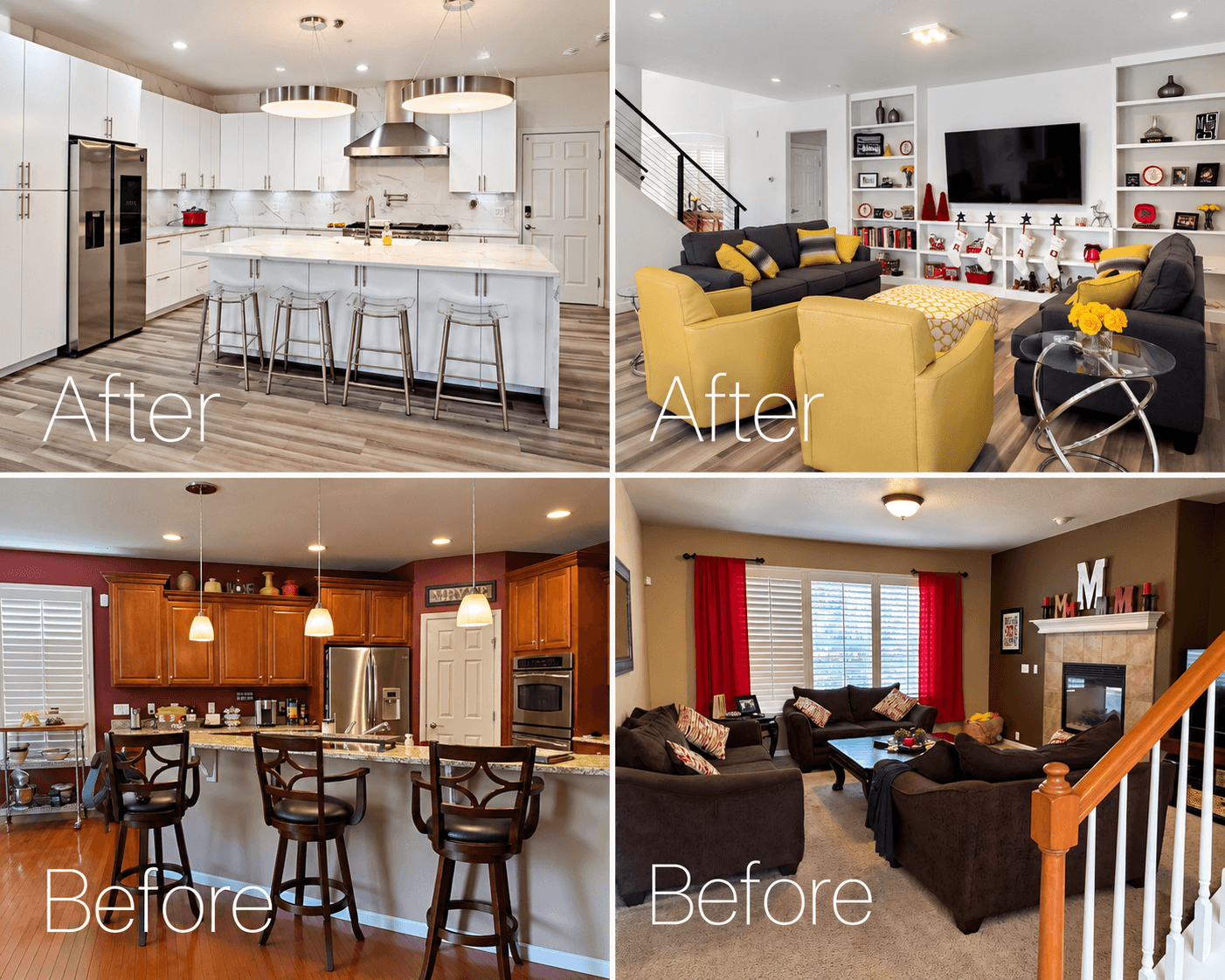Home renovation before and after