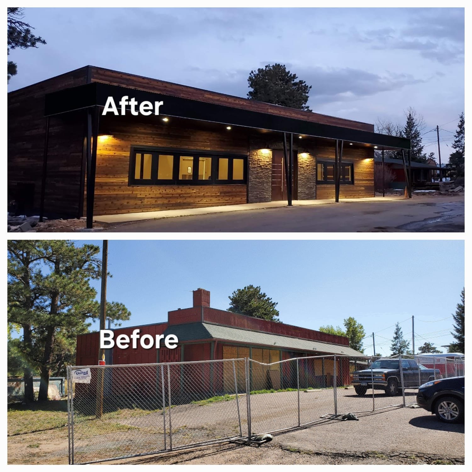 Commercial restoration before and after